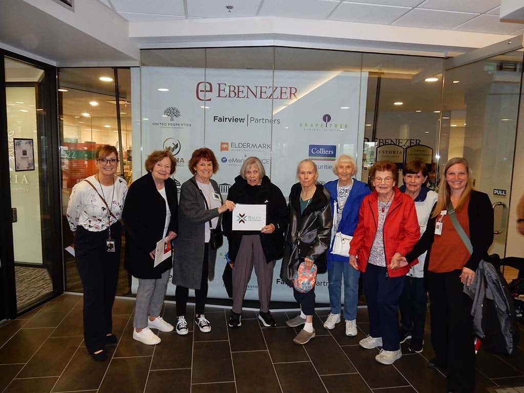 riley crossing residents visiting ebenezers art show